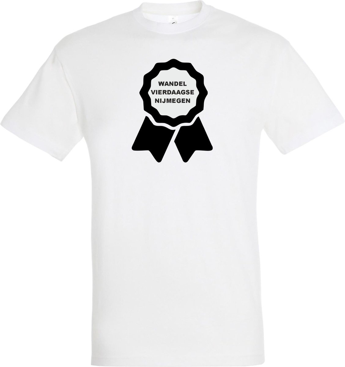 T-shirt LIntje vierdaagse Nijmegen |Wandelvierdaagse | vierdaagse Nijmegen | Roze woensdag | Wit | maat XL